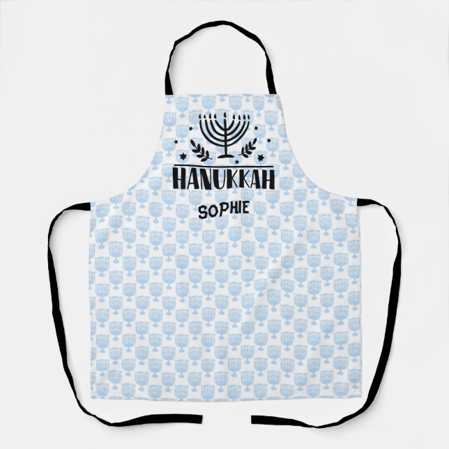 Blue Hanukkah  Apron (Front)
