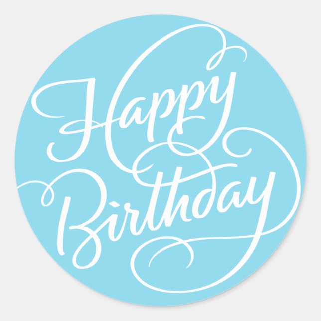 BLUE HAPPY BIRTHDAY | STICKER (Front)