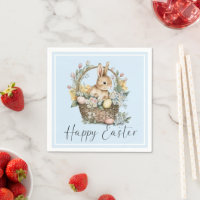 Blue Happy Easter Bunny