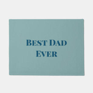 Blue happy father's day best Dad ever add text nam Doormat