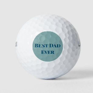 Blue happy father's day best Dad ever add text nam Golf Balls