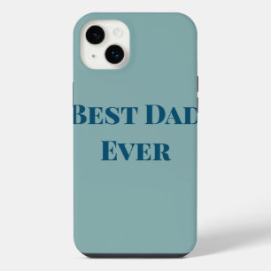 Blue happy father's day best Dad ever add text nam iPhone 14 Plus Case