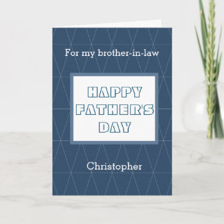 Blue Happy Father's Day Brother in Law Card