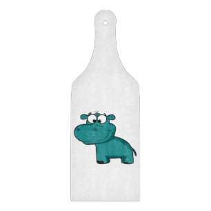 Blue Happy Hippo Cutting Board