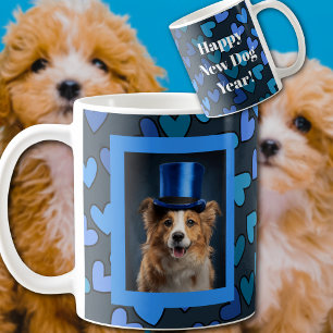 Blue Happy New Dog Year Coffee Mug
