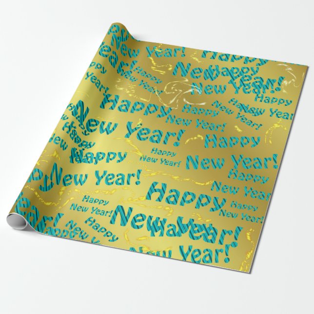 blue happy new year paper (Unrolled)