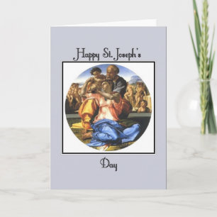 Blue Happy St. Joseph's Day Card