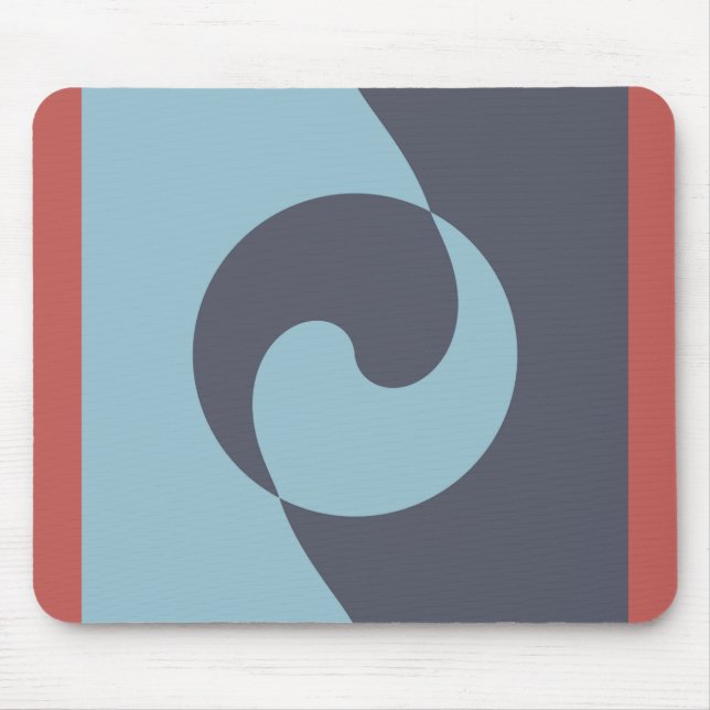 Blue Harmony over Red Mouse Mat (Front)