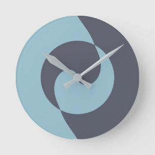 Blue Harmony Round Clock