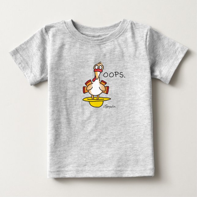 BLUE HAT GREEN HAT RED HAT OOPS Sandra Boynton Baby T-Shirt (Front)