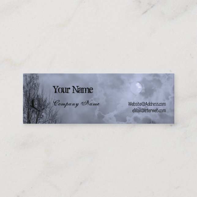 Blue Haunted Sky Custom Business Cards (Front)