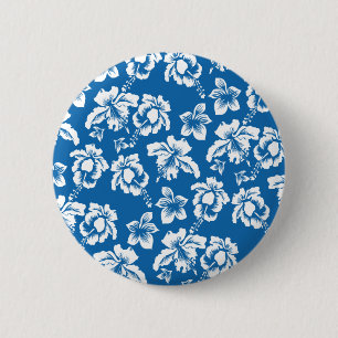 Blue Hawaii 6 Cm Round Badge