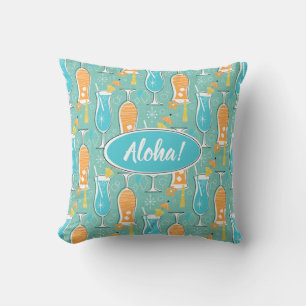 Blue Hawaii and Tropical Itch - Bg Turquoise Cushion