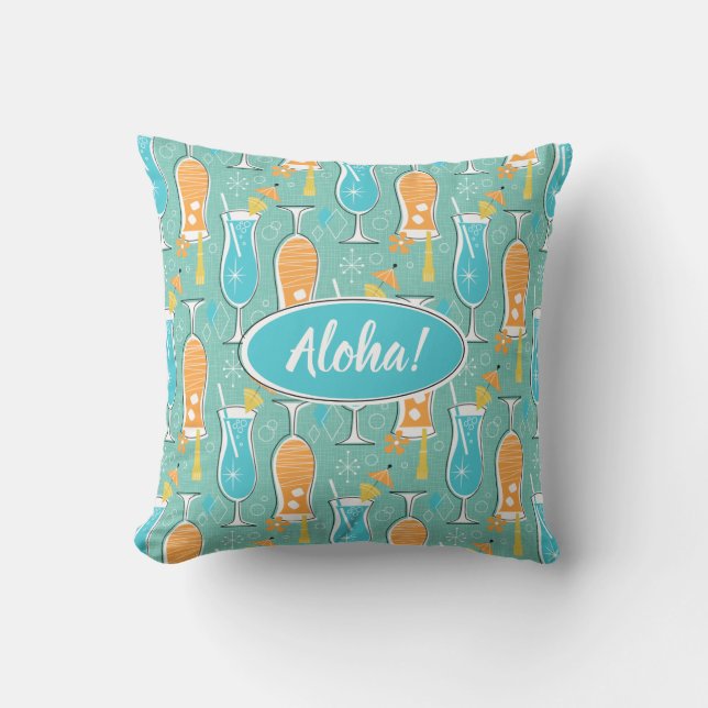 Blue Hawaii and Tropical Itch - Bg Turquoise Cushion (Front)