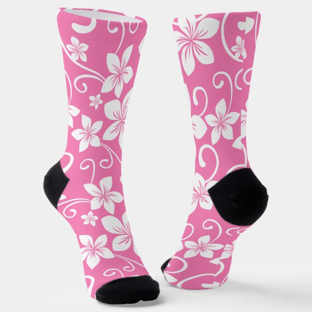 BLUE HAWAII (BUBBLEGUM PINK) SOCKS (Angled)