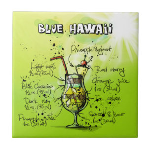 Blue Hawaii - Cocktail Gift Tile