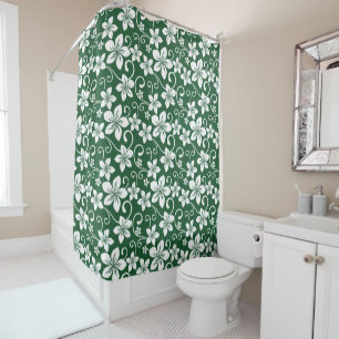 BLUE HAWAII (FOREST GREEN) SHOWER CURTAIN