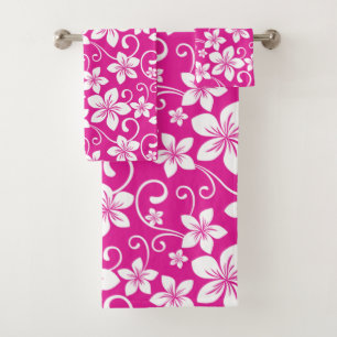 BLUE HAWAII (HOT PINK) BATH TOWEL SET