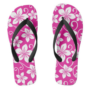 BLUE HAWAII (HOT PINK) FLIP FLOPS
