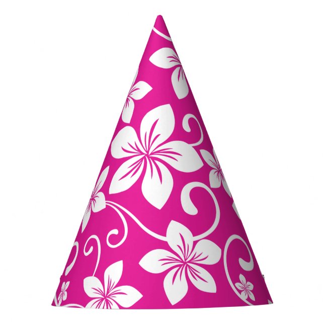BLUE HAWAII (HOT PINK) PARTY HAT (Front)