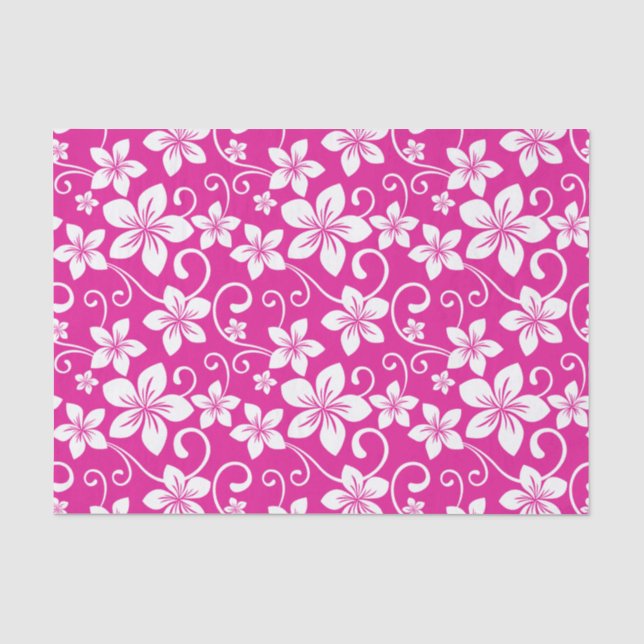 BLUE HAWAII (HOT PINK) TISSUE PAPER (Front)