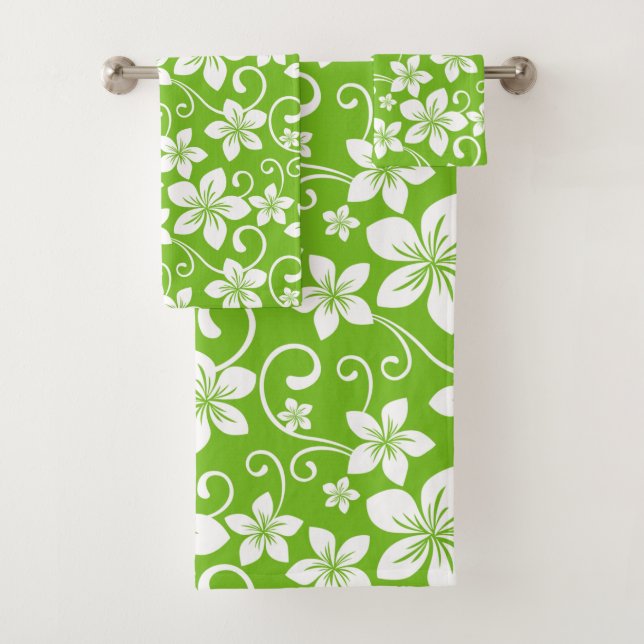 BLUE HAWAII (LIME) BATH TOWEL SET (Insitu)