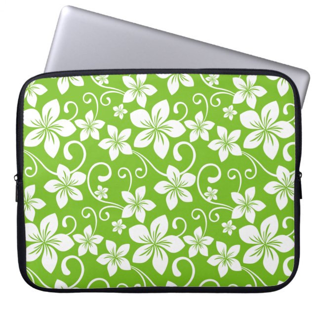BLUE HAWAII (LIME) LAPTOP SLEEVE (Front)