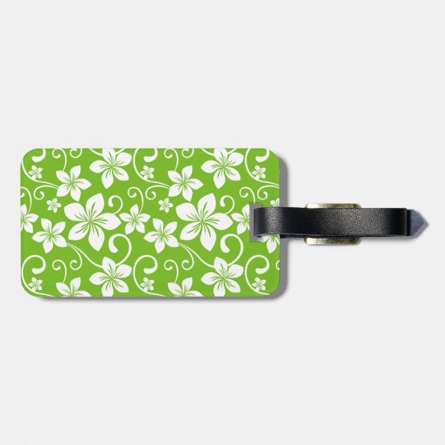 BLUE HAWAII (LIME) LUGGAGE TAG (Back Horizontal)