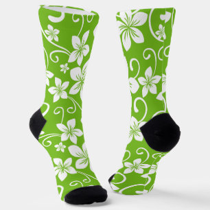 BLUE HAWAII (LIME) SOCKS