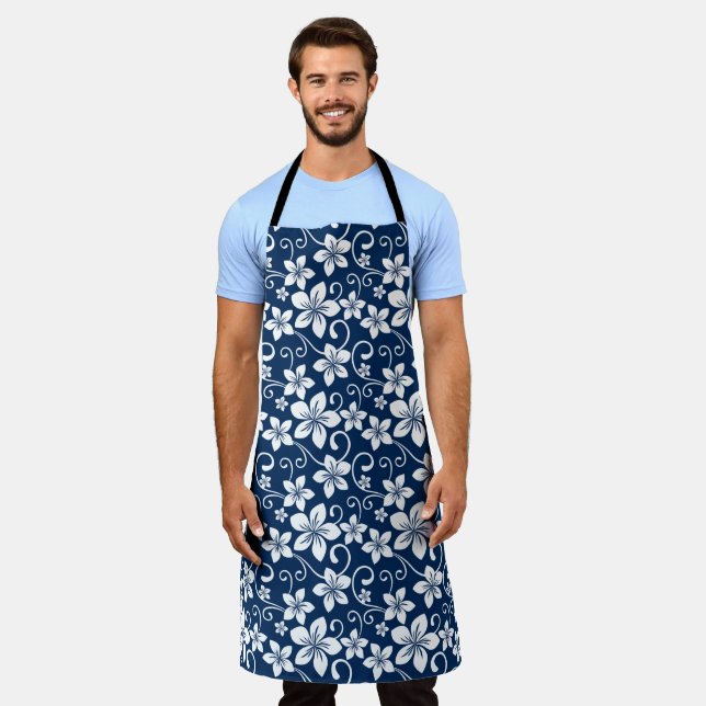 BLUE HAWAII (NAVY) APRON (Worn)