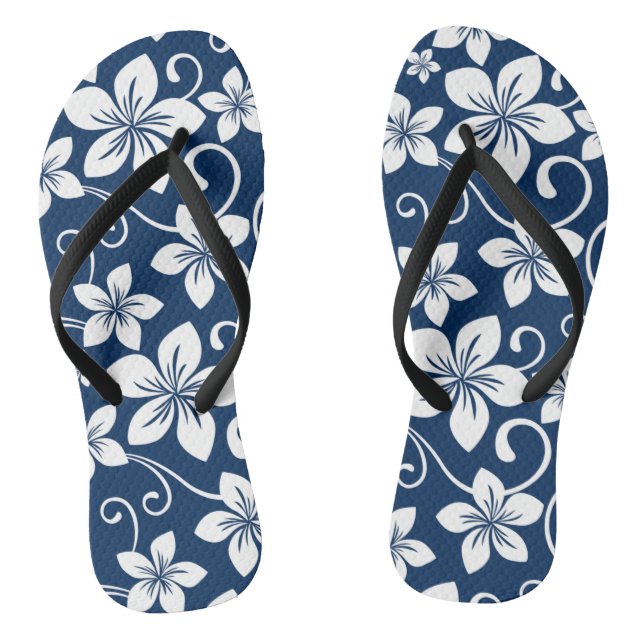 BLUE HAWAII (NAVY BLUE) FLIP FLOPS (Footbed)