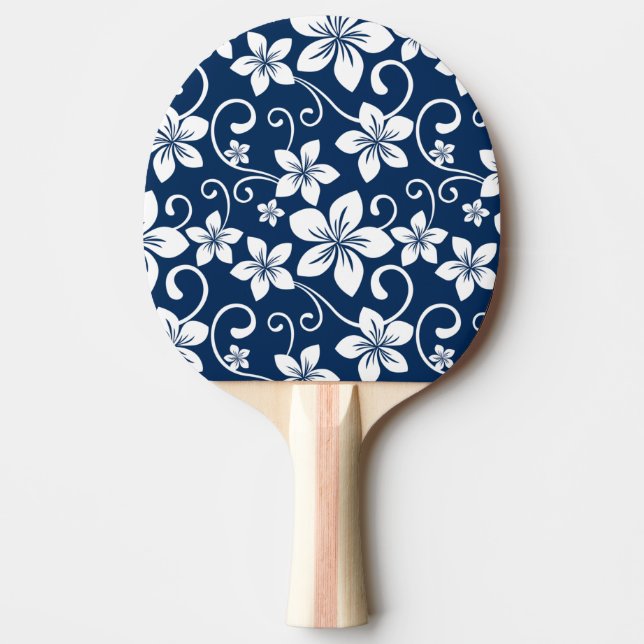 BLUE HAWAII (NAVY BLUE) PING PONG PADDLE (Front)