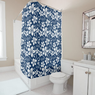 BLUE HAWAII (NAVY BLUE) SHOWER CURTAIN