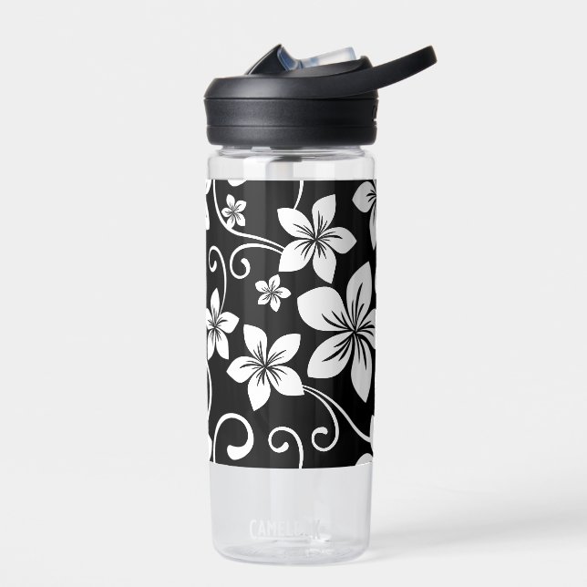 BLUE HAWAII PATTERN IN BLACK WATER BOTTLE (Left)