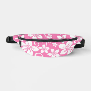 BLUE HAWAII PATTERN IN BUBBLEGUM PINK BUM BAGS