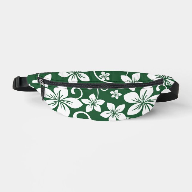 BLUE HAWAII PATTERN IN FOREST GREEN BUM BAGS (Front)