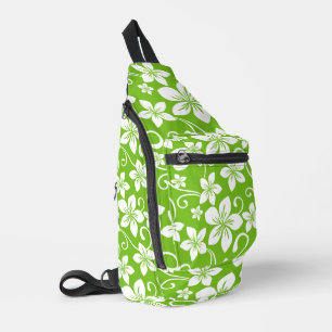 BLUE HAWAII PATTERN IN LIME SLING BAG
