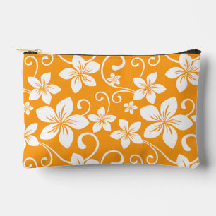 BLUE HAWAII PATTERN IN TANGERINE ACCESSORY POUCH