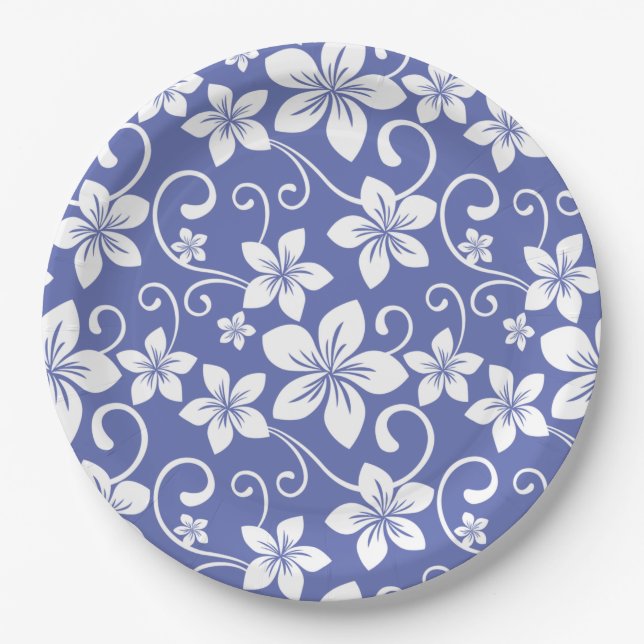 BLUE HAWAII (PERIWINKLE) PAPER PLATE (Front)
