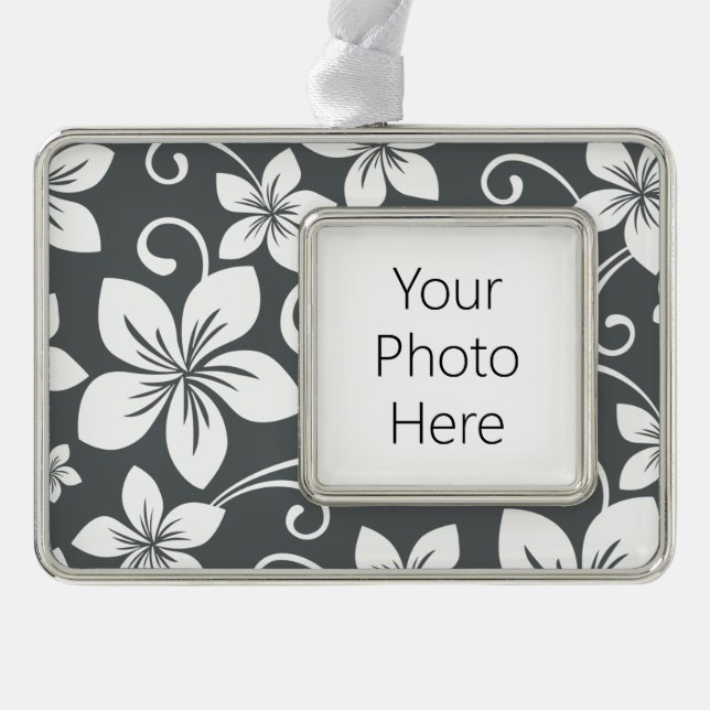 BLUE HAWAII (PEWTER) SILVER PLATED FRAMED ORNAMENT (Front)