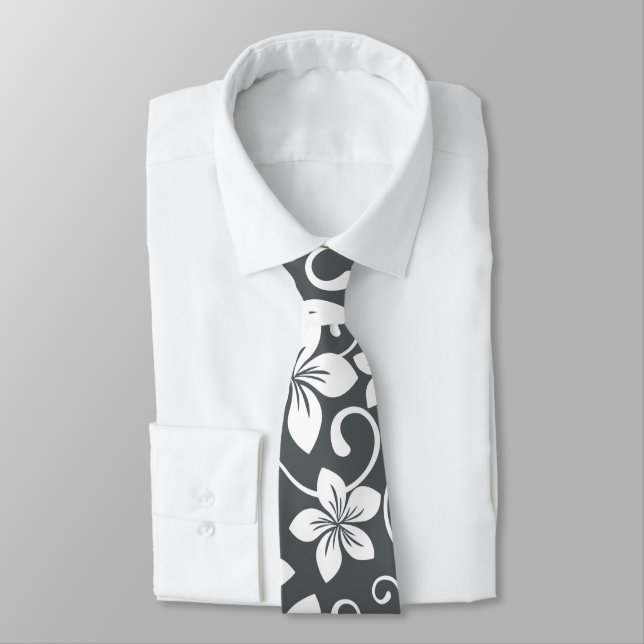 BLUE HAWAII (PEWTER) TIE (Tied)