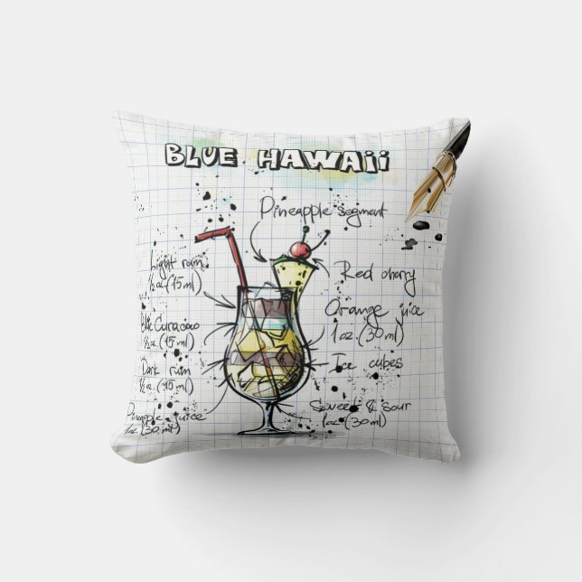 Blue Hawaii Pillow (Front)