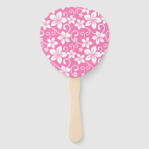 BLUE HAWAII (PINK) HAND FAN