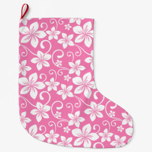 BLUE HAWAII (PINK) LARGE CHRISTMAS STOCKING