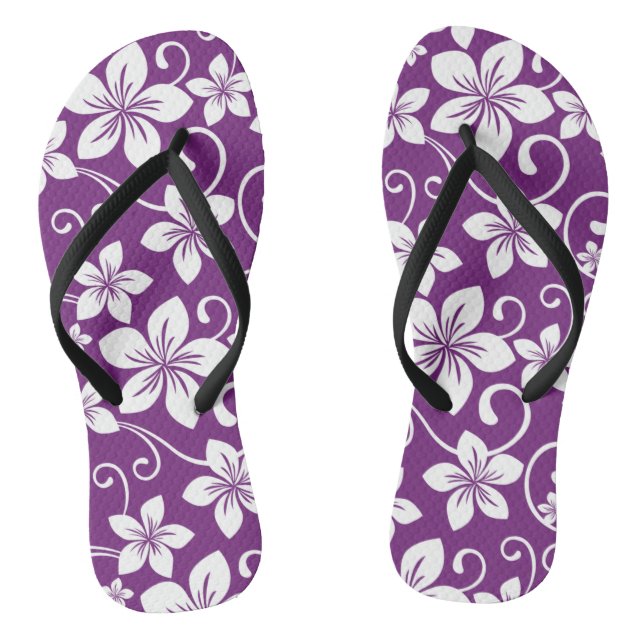 BLUE HAWAII (PLUM) FLIP FLOPS (Footbed)