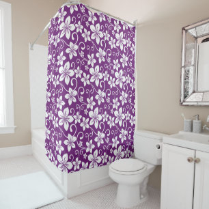 BLUE HAWAII (PLUM) SHOWER CURTAIN