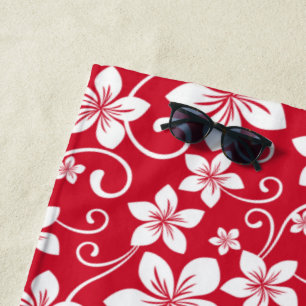 BLUE HAWAII (RED) BEACH TOWEL