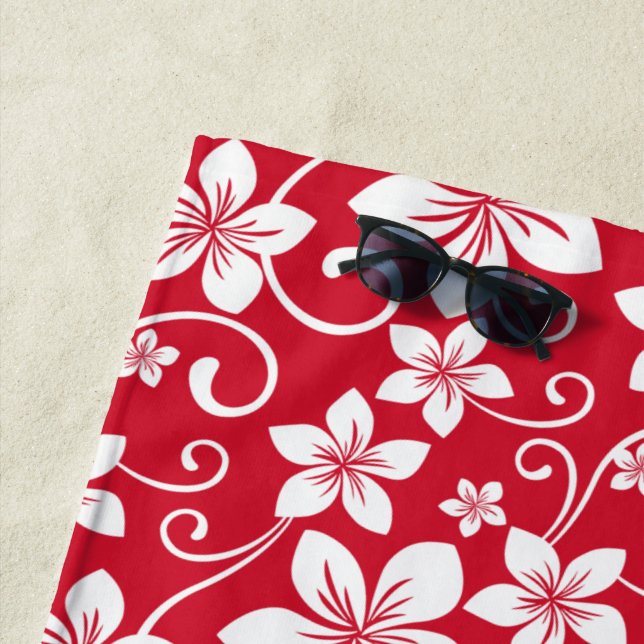 BLUE HAWAII (RED) BEACH TOWEL (In Situ)