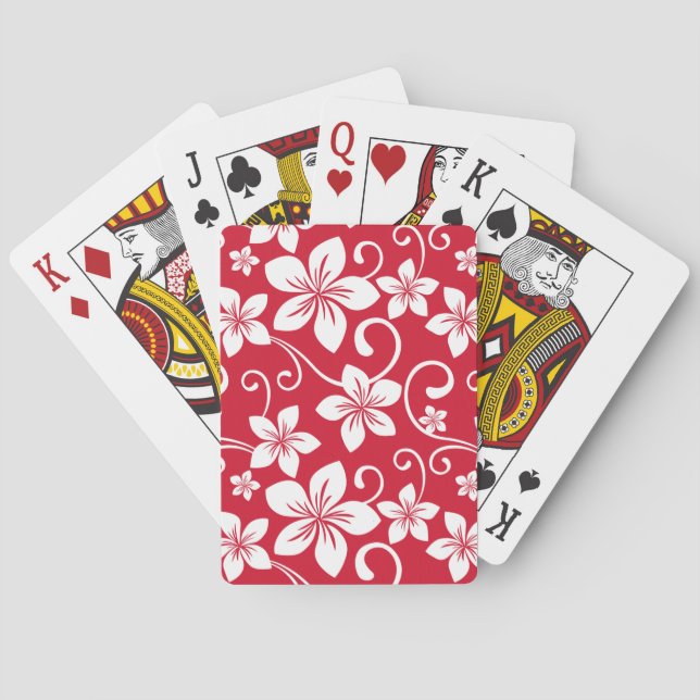 BLUE HAWAII (RED) PLAYING CARDS (Back)