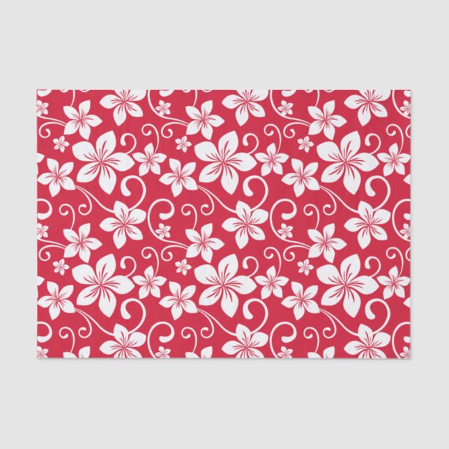 BLUE HAWAII (RED) TISSUE PAPER (Front)